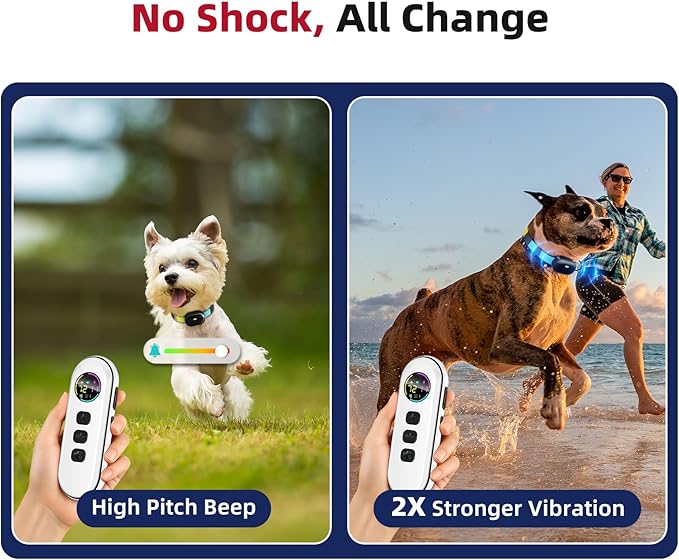 2025 Upgraded Ultra-Small Shock Collar, Ultra-Light & Thin Shock Collar for Small Dogs 5-15lbs, Ultra-Modern Design, 3 Training Modes-Beep, Vibration and Shock with Safety Lock, IPX7 Waterproof