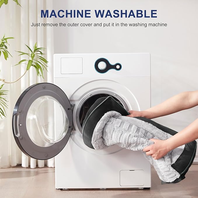 FURTIME Orthopedic Dog Bed for Small Dogs - Washable Dog Sofa Beds Small, Supportive Foam Pet Couch Bed with Removable Washable Cover, Waterproof Lining and Nonskid Bottom, Black