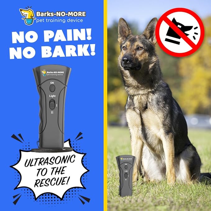 Generic Barks No More Dog Training Device & Bark Deterrent - Stop Barking Without Hurting Your Pet - Just Point & Press!, Black