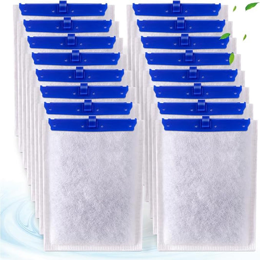 16-Pack Large Replacement Filter Cartridges Compatible with Tetra Whisper Bio-Bag Filters Large Aaquarium Filter Cartridges for Whisper 20i/40i /IQ20/30/45/60 PF20/30/40/60 Power Filters