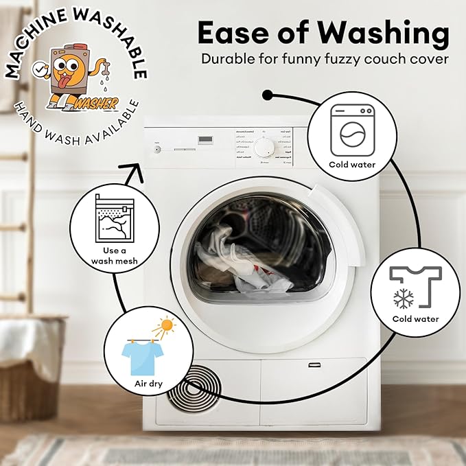 FUNNY FUZZY Pet Couch Cover for Sofa, Calming Dog Bed for Couch, Fluffy Plush Cat Bed Mat for Furniture Protector for Small Dogs and Kitten, 27×24 in, Cream White