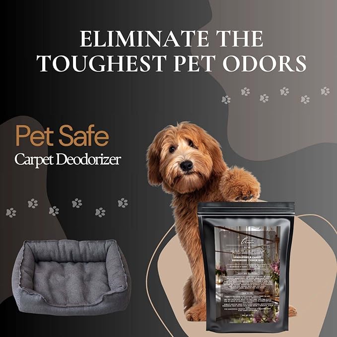 Luxe Carpet Freshener Powder Refill 36 oz | Powerful Odor Eliminator for Home | Upholstery Deodorizer | Carpet Deodorizer | Pet Urine | Cat Litter Box | Diva Fragrance