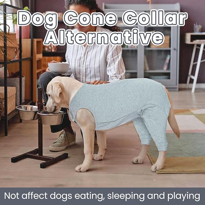 Nanaki Dog Wound Care Shirt,Dog Leg Sleeve to Stop Licking Rear Leg and Abdomen,Pet Surgery Suit Female Spay,Dogs Onesie for Surgery Female Male,Pet Surgical Recovery Suit Female Wound Heal Clothes