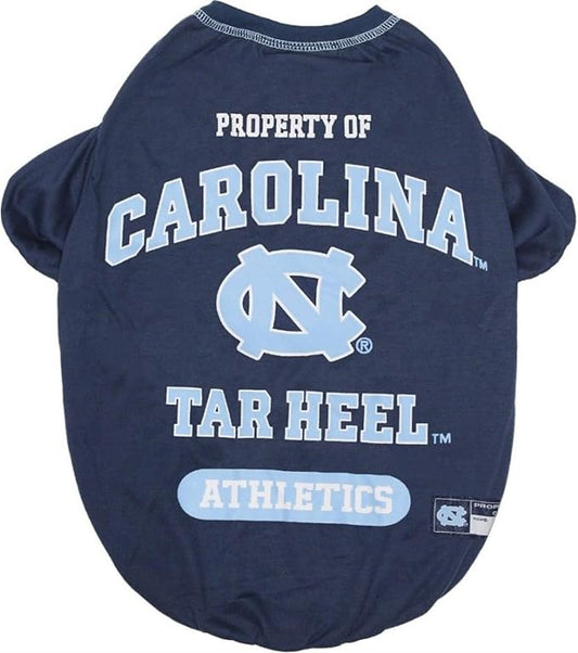 Pets First Collegiate NORTH CAROLINA TAR HEELS Dog T-Shirt, X-Large. - Licensed Shirt for Pets Team Colored with Team Logos.- Premium Stretchable Materials for the Comfrot of your Dog & Cat.