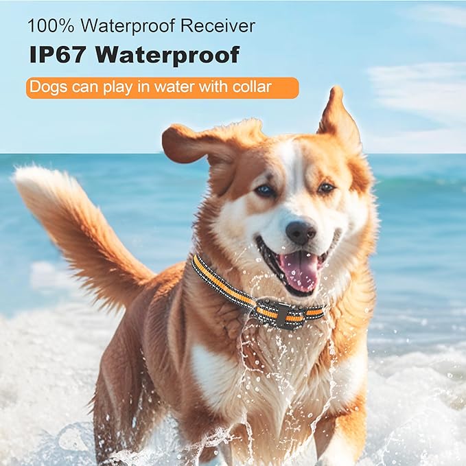 Dog Shock Collar with Remote,Dog Training Electric Collar 3300FT,IP67 Waterproof LED Light Electric Collar with Beep,Safe Shock,Vibration Modes for 8-120lbs Small Medium Large Dogs