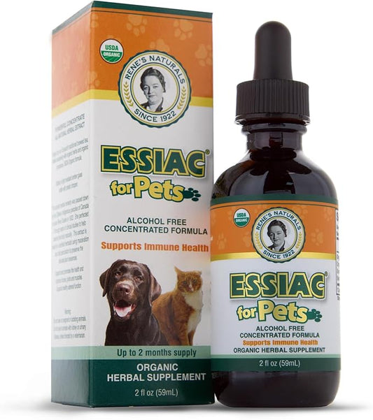 Essiac for Pets | USDA Organic | Daily Drops for Immune Support and Longevity | Pre-Measured Dropper | Alcohol Free Concentrated Formula | 2oz (59ml)