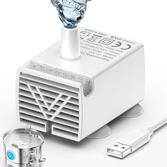 3.4Gal Dog Water Fountain for Large Dogs, Extra Large Stainless Steel Pet Water Fountain, Round Dog Water Bowl Dispenser with Metal Handle, Water Level Window for Multi Pet Home(Water Pump)