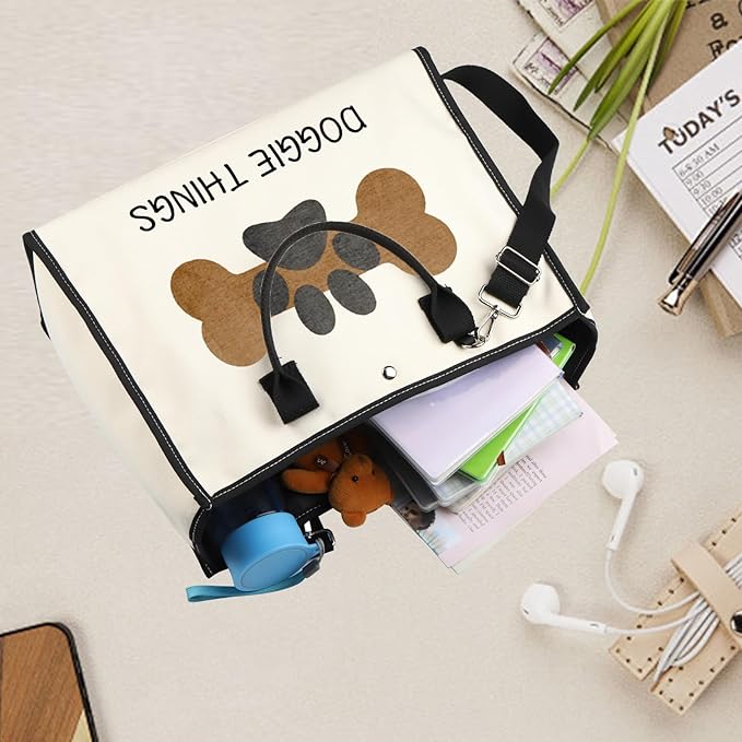 FOTAP Dog Owner Shopping Tote - Dog Park Bag and Doggie Gift