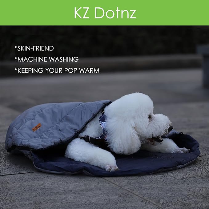 Soft Warm Dog Sleeping Bag, Large Portable Waterproof Camping Pet Bed, Packable Dog Bed for Camping, Hiking, Indoor Use