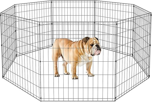 BestPet Metal Wire Playpen, 30 Inch Tall Black