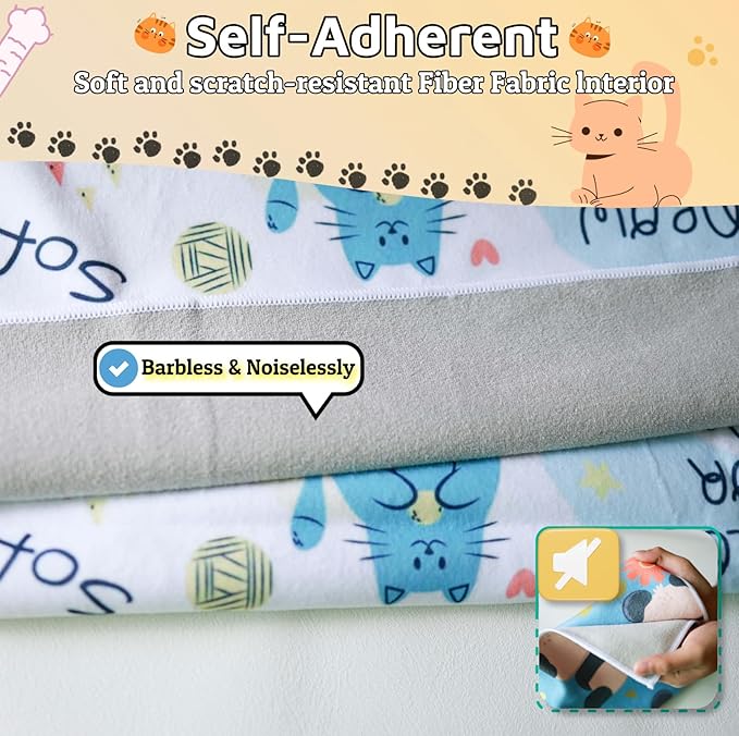 31.5" Cat Wrap for Grooming-Premium Cat Grooming Wrap Cat Restraint for Nail Clipping, Self-Adherent Soft Cat Blanket to Wrap Cat Anti-Scratch Anti-Escape Grooming Bag (White, XXL)