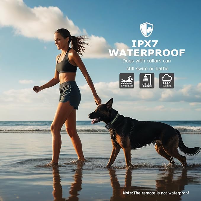 Dog Shock Collar Featuring A Touch Screen, E-Collar with Security Lock and 3 Training Modes, Rechargeable, Waterproof Dog Training Collar for Large Medium Small Dogs, for All Breeds, Size
