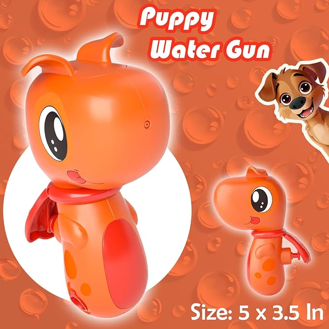 6 Pack Animal Water Gun for Kids, Mini Squirt Gun Water Blaster Soaker Toys, Dinosaur Dog Unicorn Shape Small Water Pistol Gun for Summer Outdoor Pool/Beach/Yard/Party Play