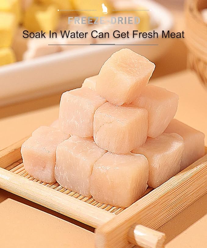 Freeze Dried Chicken Cat & Dog Treats –8OZ Chicken Meat - High Protein, Bite-Sized, Training Treats Snacks (Chicken)