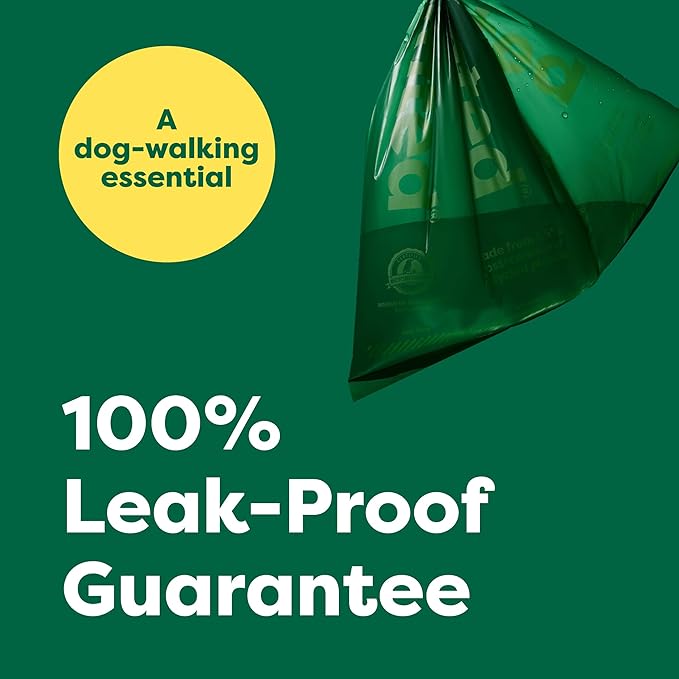 Earth Rated Dog Poop Bag Holder, Durable and Guaranteed Leakproof, Unscented, 1 Dispenser and 900 Bags