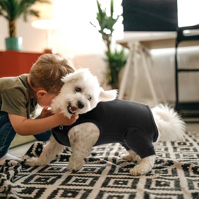 Nanaki Dog Wound Care Shirt,Dog Leg Sleeve to Stop Licking Rear Leg and Abdomen,Pet Surgery Suit Female Spay,Dogs Onesie for Surgery Female Male,Pet Surgical Recovery Suit Female Wound Heal Clothes