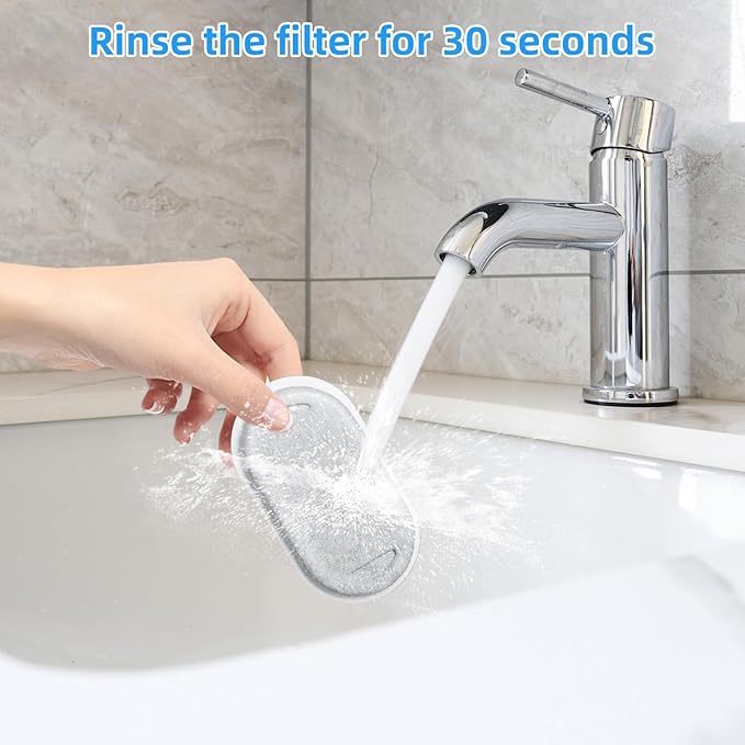 40 Pack Cat Water Fountain Filters-Cat Fountain Replacement Filters for Stainless Steel 108/3.2L& 67oz/2L Adjustable Water Flow Pet Water Fountain(20 Pack Pet Water Filter Refills+20 Pack Sponges)