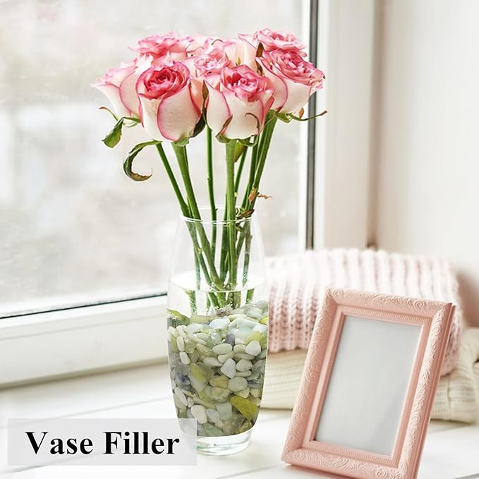 5 lbs Jade Gravel Small Pebbles for Indoor Plants, Decorative Rocks for Plants Succulents Cactus Bamboo Vases Filler and Potted Drainage Gravel