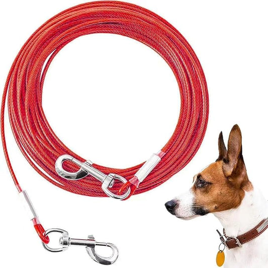 Tie Out Cable for Dogs,150FT Dog Leads,Heavy Duty Tie Out Cable for Large Dogs Up to 125lbs,Durable Dog Runner Tether Line for Outdoor,Yard