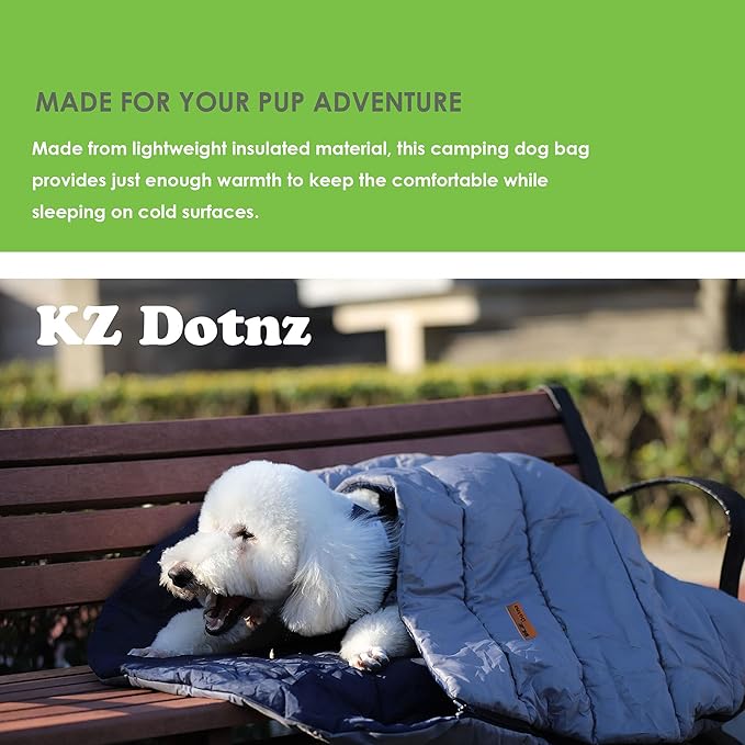 Soft Warm Dog Sleeping Bag, Large Portable Waterproof Camping Pet Bed, Packable Dog Bed for Camping, Hiking, Indoor Use