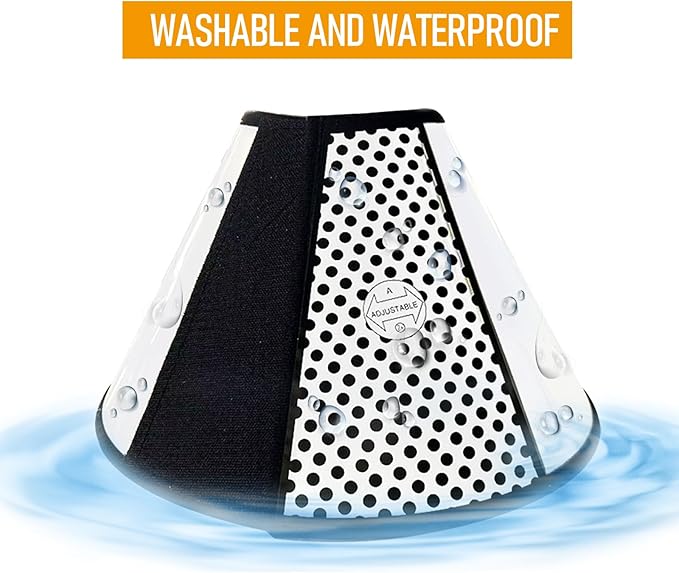 Adjustable Dog Cone Collar After Surgery Soft Cone of Shame Alternatives for Dog Cat Puppy Plastic Elizabethan Collar for Dogs from Licking Biting Scratching Wounds(XXL,Neck:13.8-15.7in)