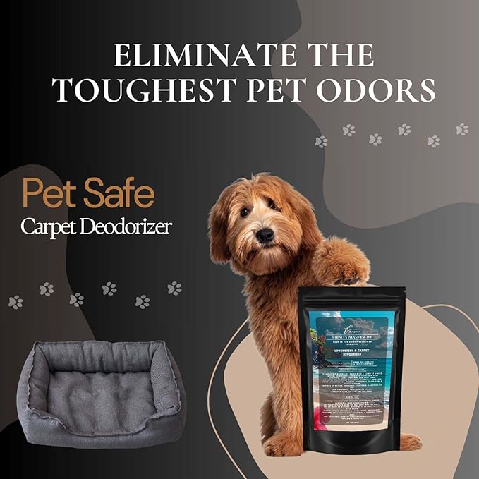 Hibiscus Island Escape Carpet Freshener Powder: Powerful Odor Eliminator for Home, Upholstery Deodorizer, Carpet Deodorizer, Pet Urine, Cat Litter Box - Hibiscus Island Escape Fragrance