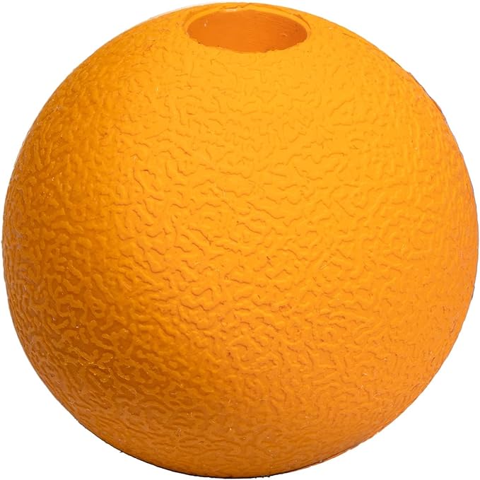 Amazon Basics Dog Toys, Interactive Assorted Rubber Balls, (Pack of 3), 2.5 inch, Blue, Beige, Orange