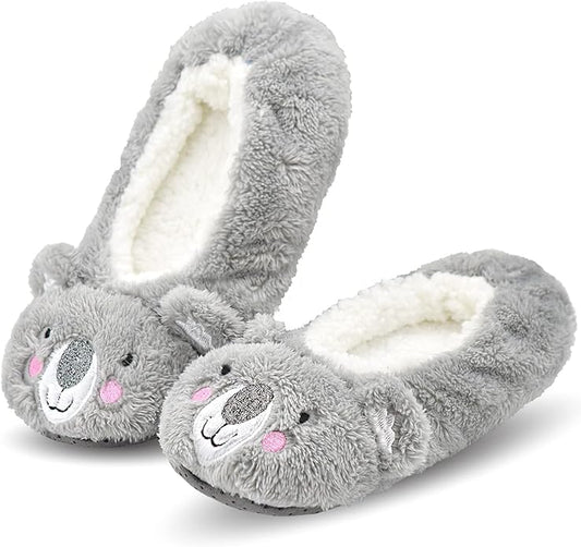 Keyela Slipper Socks for Women Grippers- House Slippers for Women Indoor- Fuzzy Cute Animal Women's/Ladies Slippers