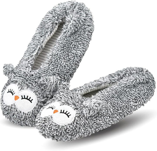 Keyela Slipper Socks for Women Grippers- House Slippers for Women Indoor- Fuzzy Cute Animal Women's/Ladies Slippers