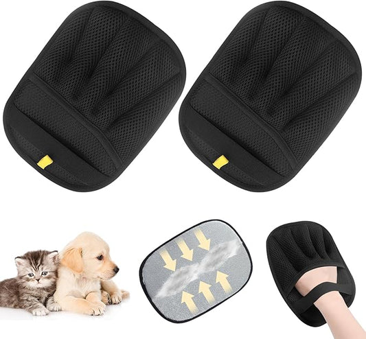 2 Pack Pet Hair Remover Gloves,2025 Upgraded Static Removal Gloves, for Pet Hair, Cat & Dog Hair Removal Tool for Couch,Furniture, Carpet, Car Seat, Pet Grooming