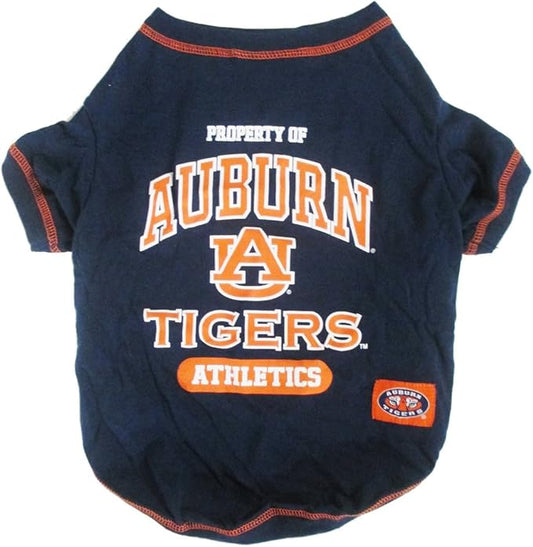 Pets First Collegiate AUBURN TIGERS Dog T-Shirt, X-Small. - Licensed Shirt for Pets Team Colored with Team Logos.- Premium Stretchable Materials for the Comfrot of your Dog & Cat.