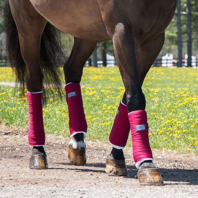 Dura-Tech Standing Wraps for Horses | Color Navy | Optimal Comfort & Support | Ideal for Post-Exercise & Trailering | Right Tension Application | Secure Closure
