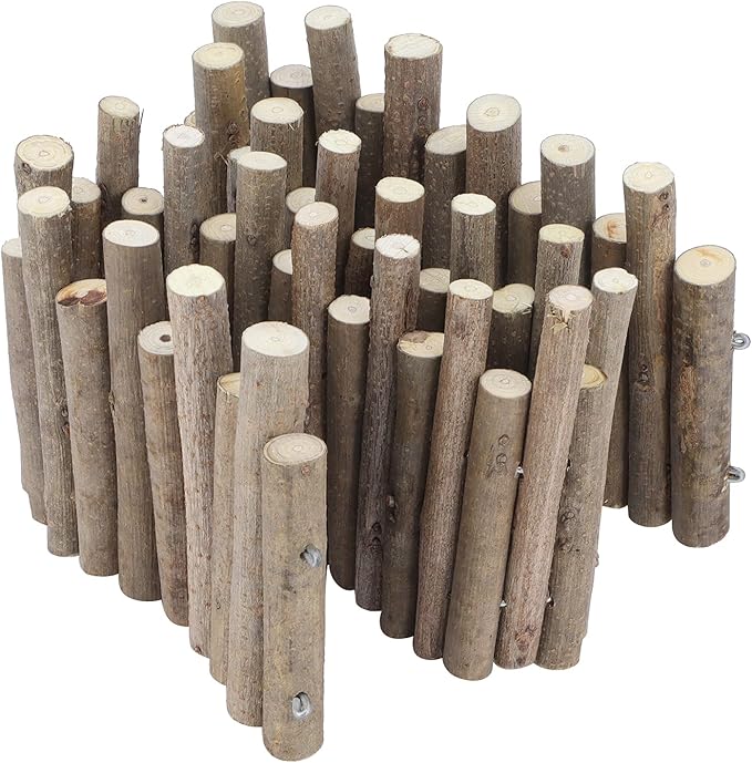 Ejoyous Hamster Wooden Bridge, Wood Ladder Hamster Fence Hideout Cage Bedding Climbing Toys for Syrian Hamsters Gerbil Small Animals (30CM Fence)