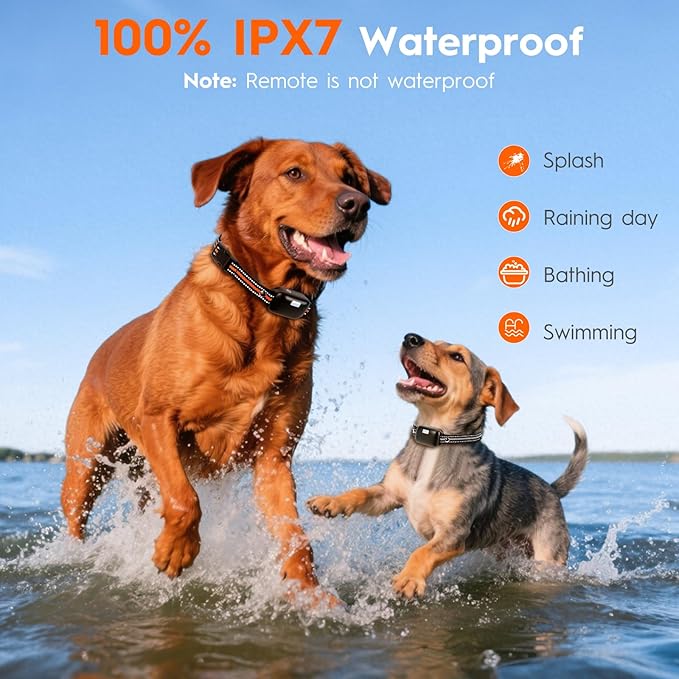 Dog Training Collar with Remote - Dog Shock Collar for Small Medium Large Dogs (15-120Lbs) - Rechargeable Shock Collar with Flash Light, 4200FT Range - 4 Training Modes - IPX7 Waterproof