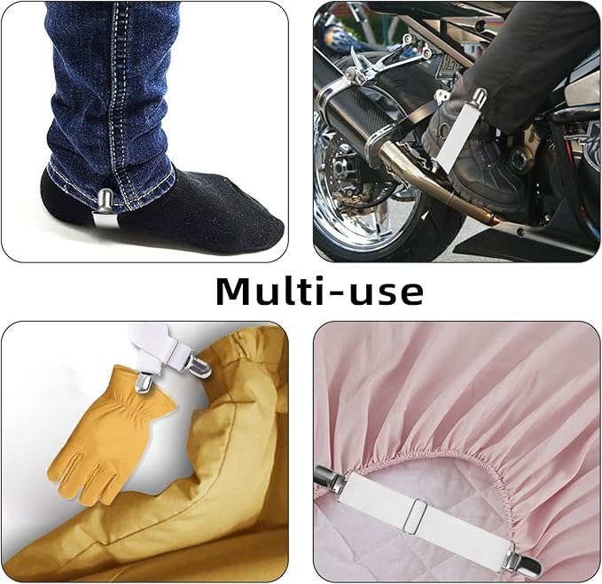 Adjustable Boot Straps Pant Stirrups Clips Boot Clips