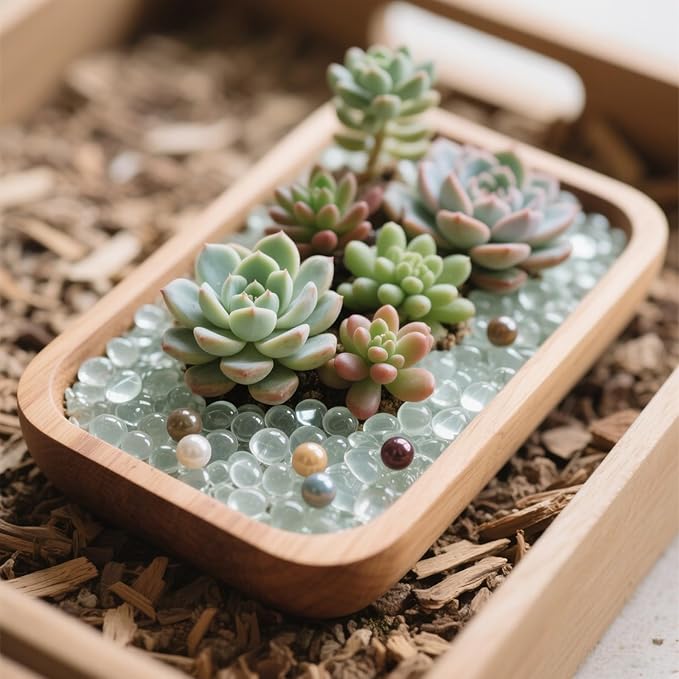 2.16LB Glass Beads Vase Filler Aquarium Gravel Decor Flat Glass Marbles Gems Pebbles Fish Tank Rocks Home Decorative Art Craft - Clear