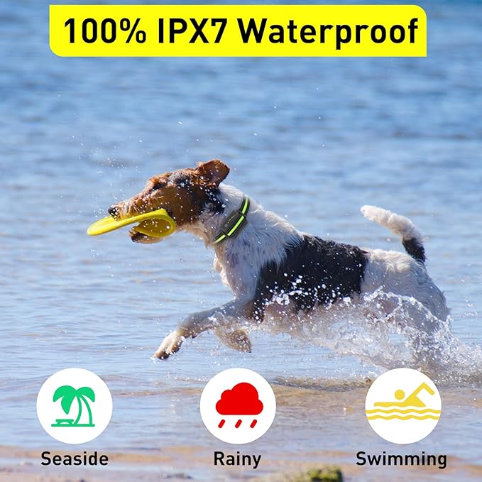 PetJoy Automatic Bark Collar for Dogs - Shock Collar with Remote and Auto Modes, Bark Training Combo - Level 1-5, 3300 Ft Range