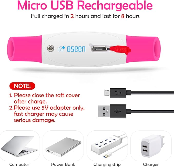 Led Dog Collar, BSEEN USB Rechargeable Flash Dog Necklace Light, Pet Safety Collar Makes Your Beloved Dogs Be Seen at Night for Small Medium Large Dogs(Pink)