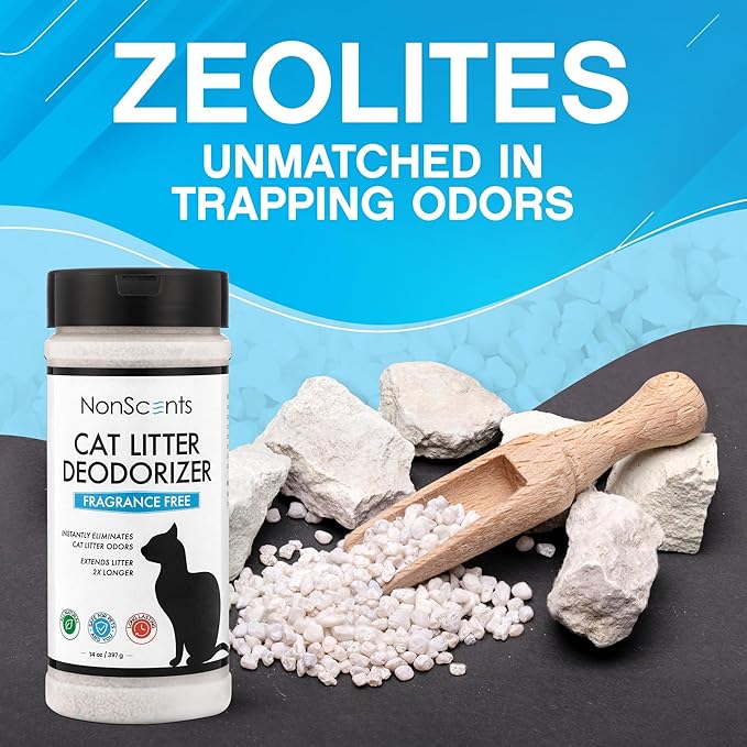 NonScents Odor Control Cat Litter Deodorizer - Professional Strength Odor Neutralizer, 16oz