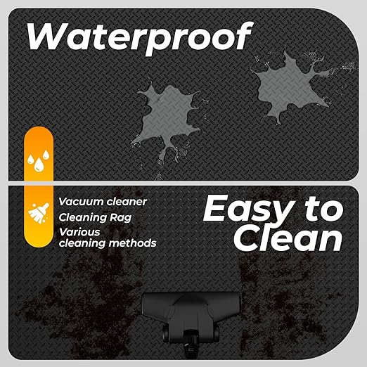 7.8 x 18 FT Garage Floor Mats for Under Car, 2.8mm Thickened Rubber Garage Flooring Roll, M Size 140.4 SQFT Garage Car Mat for Mid-Size SUVs, Sports Car, Black