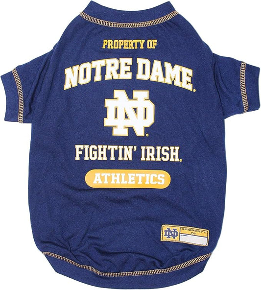 Pets First Collegiate Notre Dame Fighting Irish Dog T-Shirt, X-Large. - Licensed Shirt for Pets Team Colored with Team Logos.- Premium Stretchable Materials for The Comfrot of Your Dog & Cat.