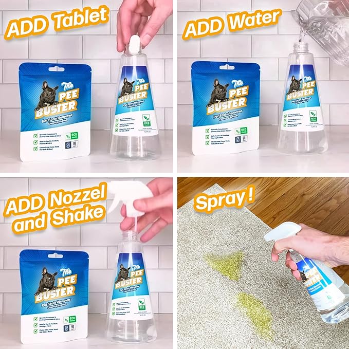 Generic Peebuster Pet Stain & Odor Remover - Cleaning Spray for Dog and Cat Urine, 1 Count (Pack of 1)