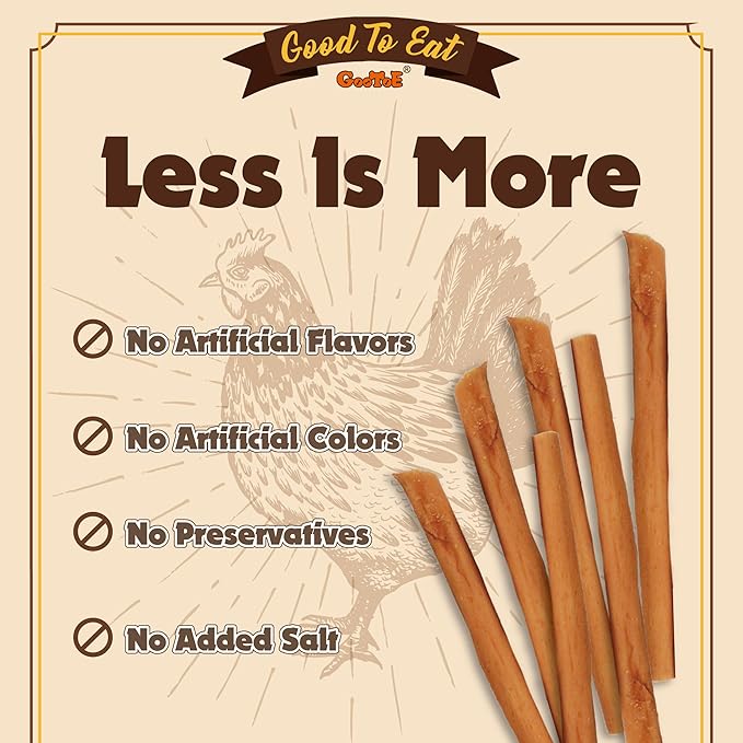 Gootoe Chicken Dog Treats – Chicken Sticks with Sweet Potato 1.5 lb – All Natural, Grain-Free, Low Fat, Premium Training Chews, Healthy & Easily Digestible