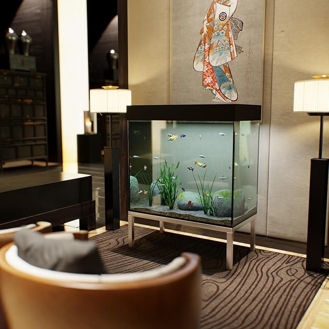 20 in X 36 in. Aquarium Stand | Industrial Style Aluminum Fish Tank Base with Open Frame Design