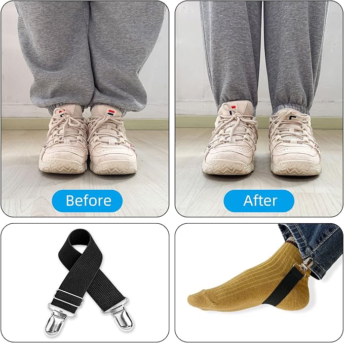 Adjustable Boot Straps Pant Stirrups Clips Boot Clips