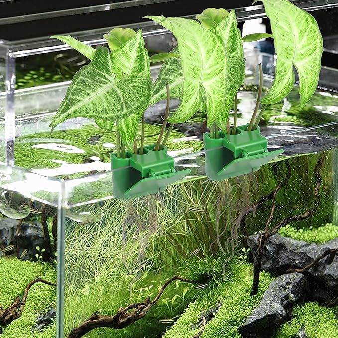 2Pcs 3 Holes Upgraded Aquatic Plant Cup Aquarium Plant Holder for Tank, Hanging Aquarium Plant Holder, Aquarium Aquatic Plant Cultivation, Aquarium Plant Decoration.