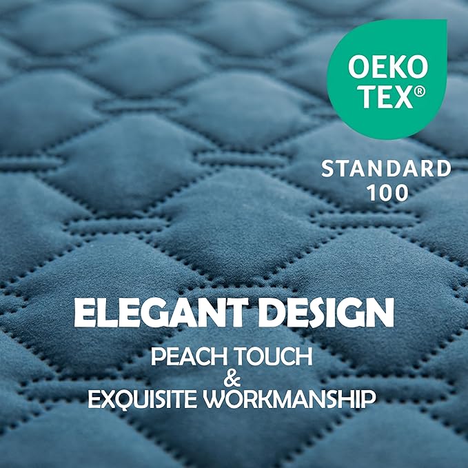 gogobunny 100% Double-Sided Waterproof Dog Bed Cover Pet Blanket Sofa Couch Furniture Protector for Puppy Large Dog Cat, Reversible (30x30 Inch (Pack of 1), Dark Blue/Light Blue)