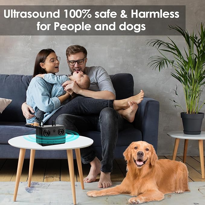 GlossyEnd 2pcs Anti Barking Devices, Auto Barking Control Devices with 3 Modes, 50Ft Effective Stop Barking Dog Devices,Ultrasonic Dog Bark Box Barking Deterrent Devices for Indoor/Outdoor Use L3