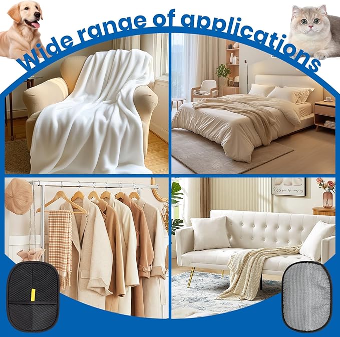 2Pcs Pet Hair Removal Glove, Electrostatic Gloves Pet Hair, Reusable Cat Hair Remover Glove, Upgraded Hair Removal Tool