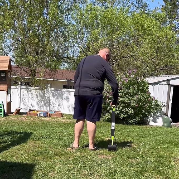 32" Pooper Scooper for Large Medium Small Dogs with Bag Attachment, Extra Long Handle Heavy Duty with 30 Dog Poop Bags & 1 Dispenser Poop Scoop, Foldable Dog Poop Picker Upper for Yard